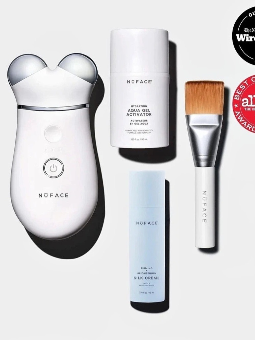 NuFACE TRINITY+ Starter Kit Facial Toning Device Set White